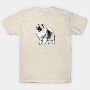 Keeshond Cartoon Dog T-Shirt